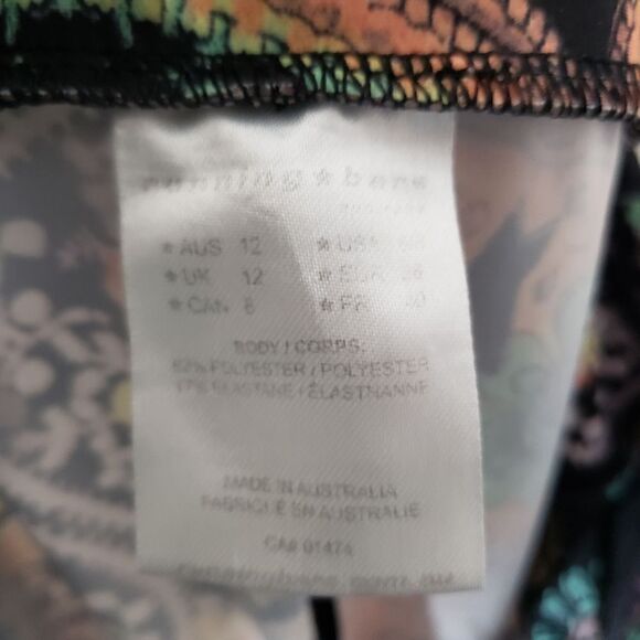 Running Bare Boho Print Patchwork Active Yoga Gym Leggings Size 6/8 - Picture 2 of 7